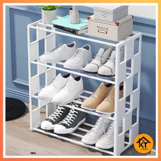 ชั้นวางรองเท้า4ชั้น ชั้นว่างรองเท้า Shoe Rack ที่วางรองเท้า พลาสติกแบบหนา 50534 ใส่ได้ชั้นละ 2-3 คู่ 0534