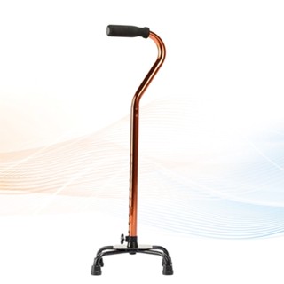 1 Cane Straight Bronze Practical Four-leg Aluminium Alloy Cane Tool Walking for Men Patients