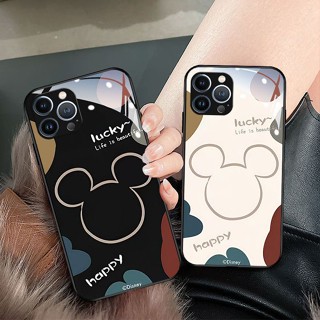 Disney เคสป้องกันโทรศัพท์มือถือกระจก ลายดิสนีย์ สําหรับ Apple Iphone 14 13ProMax 12 11 XsMax