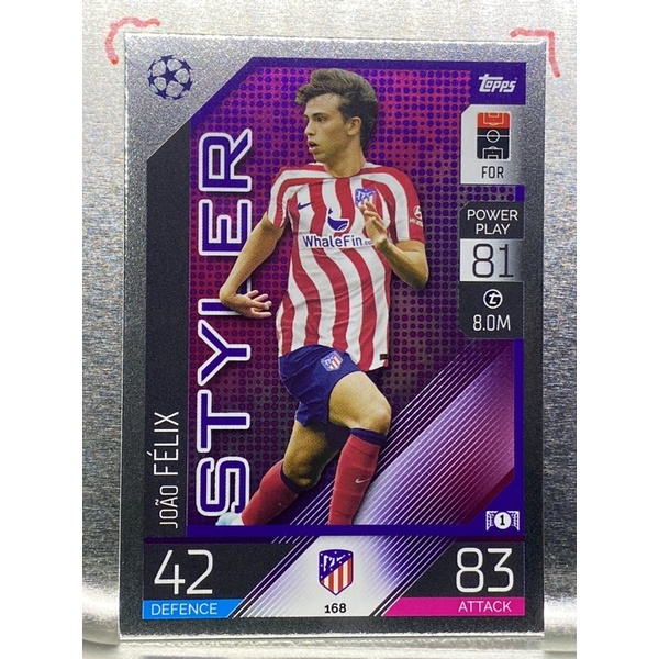 การ์ดนักฟุตบอล Joao Felix 2022/23 การ์ดสะสม Atletico de madrid แอตมาดริด การ์ดนักเตะ แอตเลติโก้ มาดร
