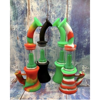 Silicone bong with percolator 25cm