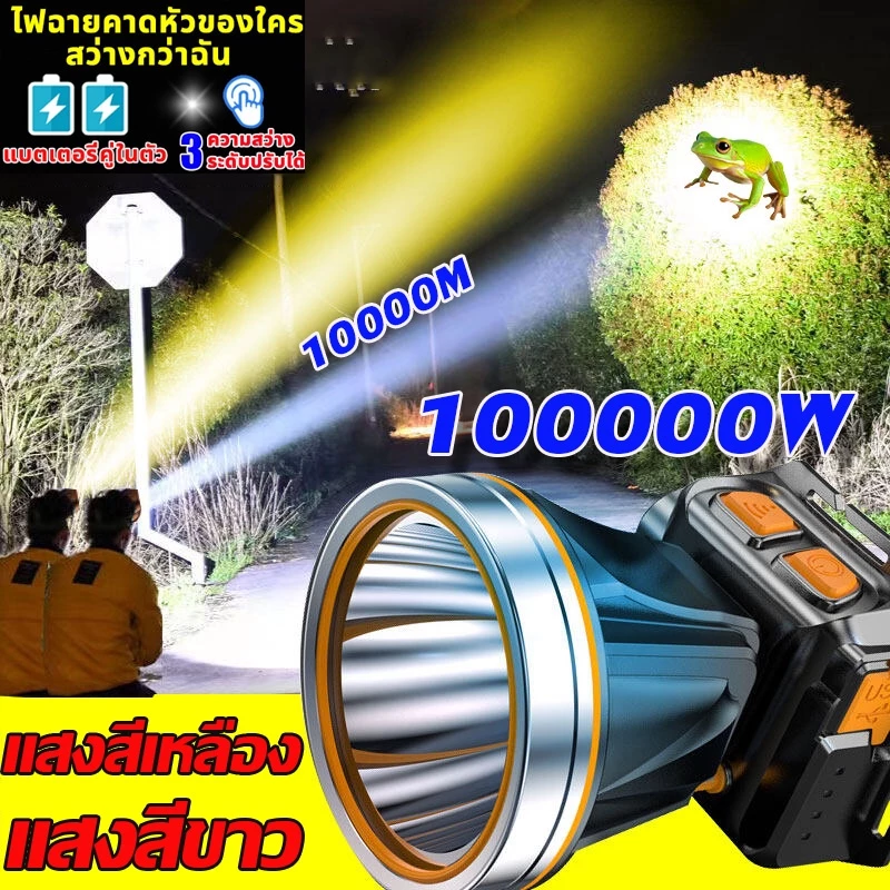 ไฟฉายคาดหัวขนาดใหญ่ 3 ระดับ มีเซ็นเซอร์
