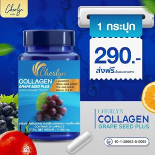 คอลลาเจน เชอริน Cherlyn Collagen เฌอร์ลินคอลลาเจน เกรปซีด บำรุงผิวจากภายใน ลดฝ้ากระ ลดเลืนจุดด่างดำ ส่งฟรี