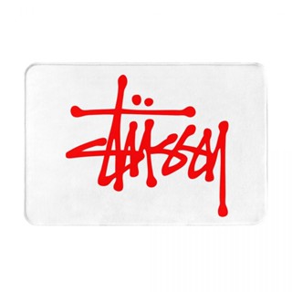 Stussy (2) พรมเช็ดเท้า ผ้าสักหลาด กันลื่น ดูดซับน้ํา แห้งเร็ว สําหรับห้องน้ํา 16x24 นิ้ว พร้อมส่ง