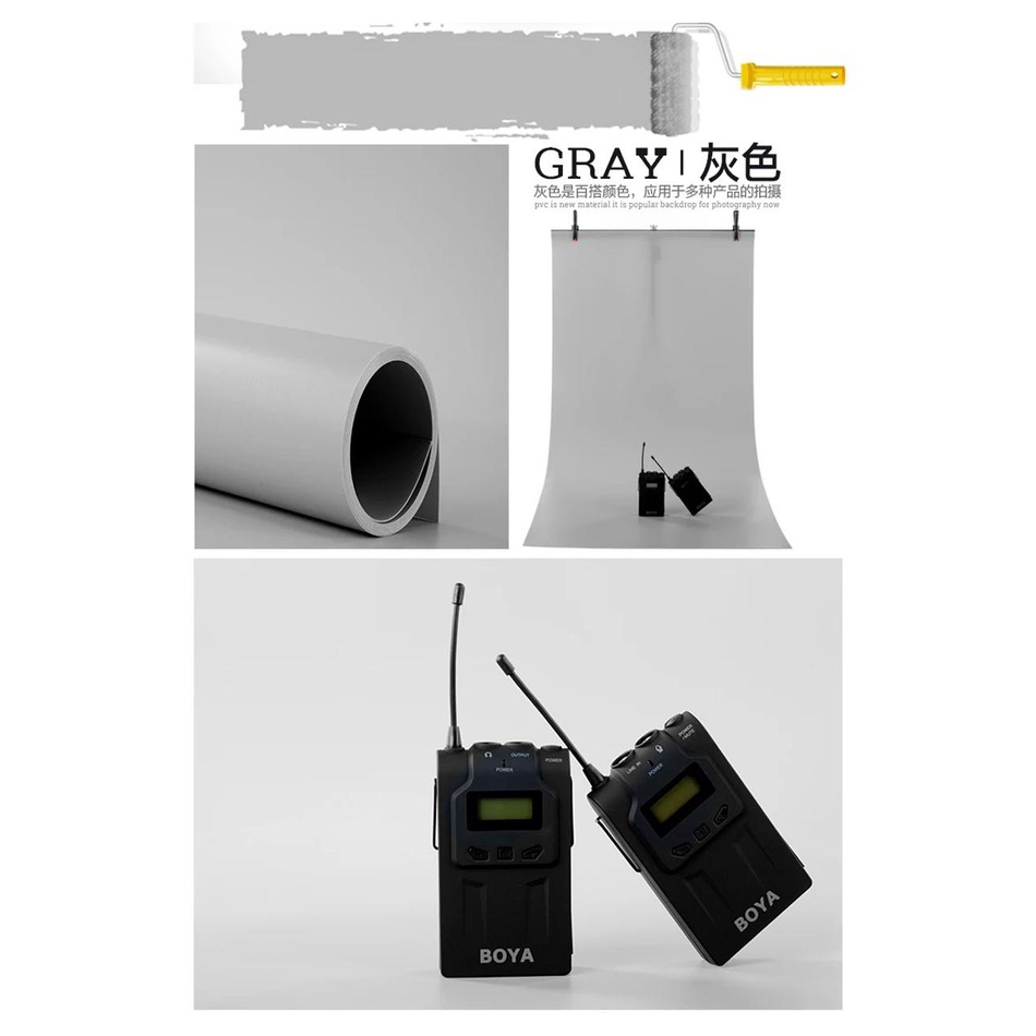 PVC photo studio backdrop 100 x 200cm available in 7 colors ฉากถ่ายภาพ PVC ขนาด 100 x 200 เซนติเมตร มี 7 สีเลือกสีได้