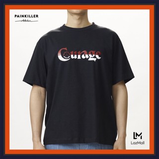 (PAINKILLER) COURAGE OVERSIZED TEE / เสื้อยืดผู้ชาย เสื้อแขนสั้นชาย เสื้อผ้าผู้ชาย เพนคิลเลอร์ / T-shirt menswear PAINKI