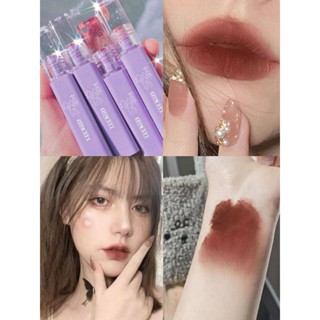 M105 ลิปกลอสLuckgo Teddy Bear Nude Matte เพิ่มความชุ่มชื้น กันน้ําติดทนนาน