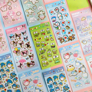 PVC Sticker Waterproof Stamping Material Cute Cartoon Animal DIY Student Stationery Sticker