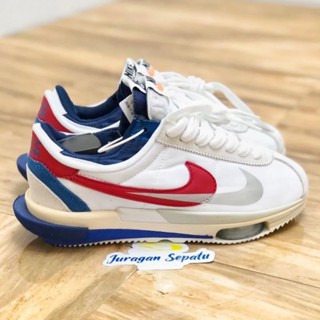 Nike Zoom Cortez 4.0 x Sacai "White/University Red-Blue"