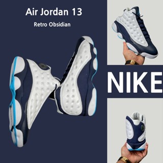 （ยิงจริง）Nike Air Jordan 13 Retro Obsidian ของแท้100%💯รองเท้าผ้าใบ รองเท้า รองเท้าวิ่ง รองเท้า nike-1-4