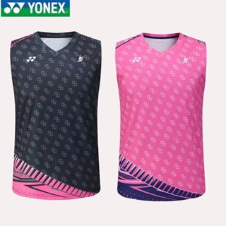 Yonex เสื้อแบดมินตัน แขนกุด สําหรับผู้ชาย และผู้หญิง นักเรียน