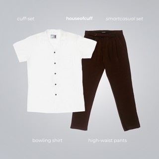 Smartcasual Set 15: เสื้อโบว์ลิ่ง กางเกงเอวสูง แบบเป็นทางการ