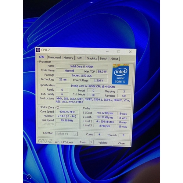 i7-4790k 4.4ghz ตัวเทพสุดเจน4 1150 เเรงเท่า i7-7700 รองรับ mb z87/z97 มีตัว กล่อง sink สภาพสวย ไม่มี