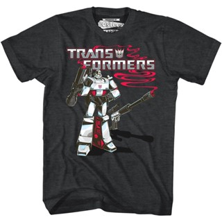 Black Heather Megatron Transformers T-Shirt เสื้อยืดเข้ารูป เสื้อยืด oversize เสื้อโอเวอร์ไซ เสื้อยืดชาย