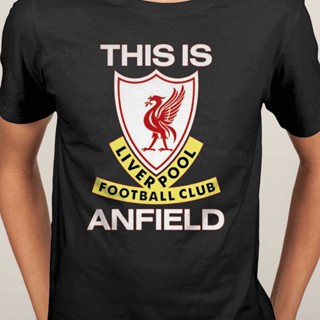 ◕☑เสื้อยืดผู้ชายShort Sleeve T-shirt shirt Liverpool football club EPL Salah Van Dirk Jurgen Klopp Mane  O-Neck Men Fash