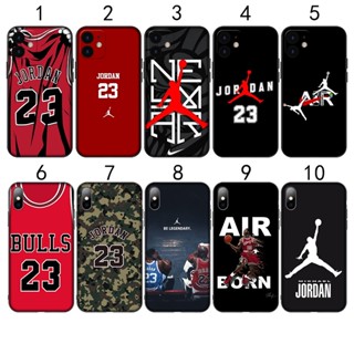 D49 เคสโทรศัพท์มือถือ ซิลิโคนนุ่ม ลาย Jordan 23 สําหรับ iPhone 8 8+ 7 7+ 6S 6 6+ Plus 5 5S