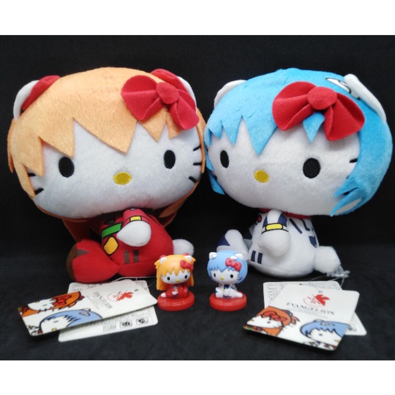 ตุ๊กตา​ 6 นิ้ว Hello​ Kitty​ Evangelion​ Rei Asuka + มินิฟิกเกอร์