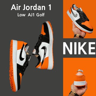 （ยิงจริง）Nike Air Jordan 1 Low Golf AJ1 ของแท้100%💯รองเท้าผ้าใบ รองเท้า รองเท้าวิ่ง รองเท้า nike-1-4