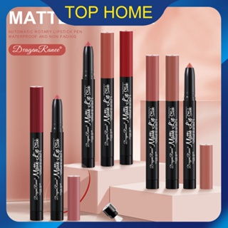 Matte Nude ลิปสติก Lip Liner 12สีสวมใส่กันน้ำ Lip Ink Crayon ในตัว Sharpener Professional แต่งหน้าสำหรับผู้หญิง Top1Store