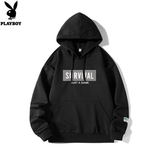 PLAYBOY Sweater Men 2022 New Hooded Print Bottoming Shirt