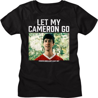 Womens Let My Cameron Go Ferris Buellers Day Off Shirt เสื้อสาวอวบ เสื้อผ้าแฟชั่น เสื้อยืด เสื้อคู่วินเทจ เสื้อคนอ้วน