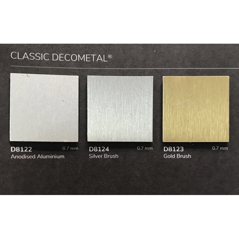 แผ่น Formica decoremetal โลหะ 80x120 ซม หนา 1.0 มม