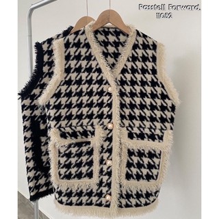 🇰🇷New🇰🇷  Korea shinori vest Vestลายชิโนริ ขอบชายลุ่ย กระเป๋าหน้า งานสวยหรูหรามาก