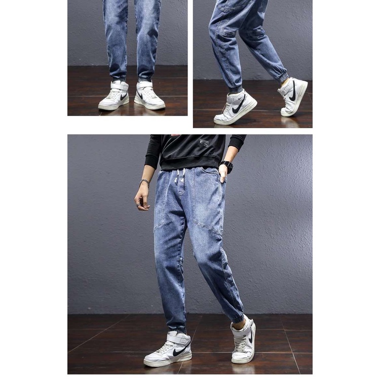 MR-DEER กางเกงยีนส์ขายาวผู้ชายเอวยางยืด ปลายขาจั้ม รุ่น M1144 ราคา ถูกที่สุด ดีลบีเคเค แกลเลอรีภาพที่ 3
