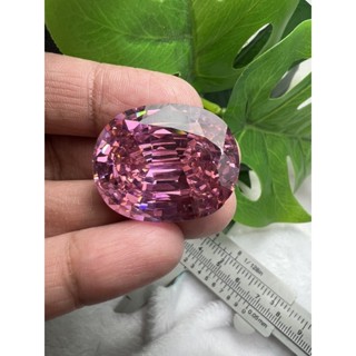 Synthetic CZ Cubic Zirconia Pink Oval 27x22 - 90cts