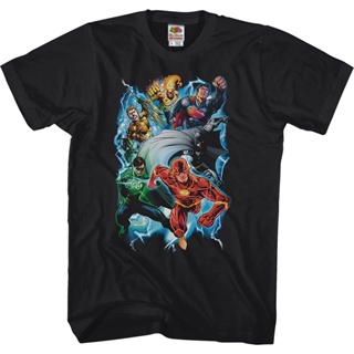 Electric Team Justice League T-Shirt เสื้อโอเวอร์ไซ เสื้อยืดเด็กผช เสื้อทหาร เสื้อแฟชั่นผญ เสื้อยืดตลก