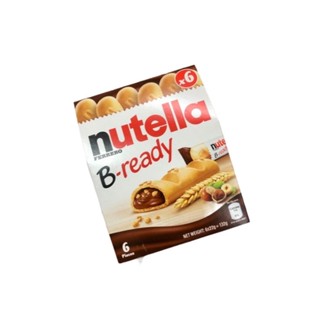 Nutella B-Ready เวเฟอร์อบกรอบสอดไส้ช็อกโกแลตนูเทลล่า ขนาด 132 กรัม (1 กล่อง 6 ชิ้น)