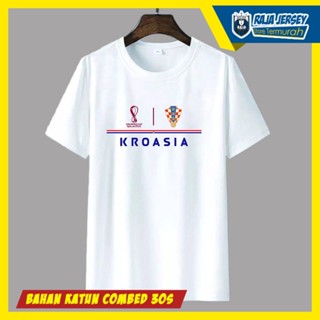 T SHIRT T-SHIRT Croasia Ball WORLD Cup FIFA WORLD QATAR 2022 Cotton COMBED 30S