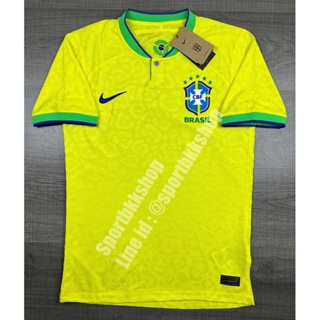 [Player] - เสื้อฟุตบอล ทีมชาติ Brazil Home บราซิล เหย้า ชุดฟุตบอลโลก เกรดนักเตะ ปี 2022