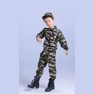jqk ชุดทหารเด็ก ชุดอาชีพเด็ก (ชุด+หมวก+เข็มขัด) รุ่น MM025