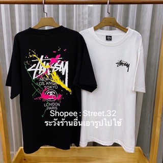 Sterrt.32 เสื้อยืดแขนสั้น Stu*ssy สาดสี