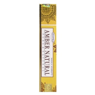 Natural Efe  Indian incense sticks - DEEPIKA Amber Natural ธูปหอม อัมเบอร์ เนเชอรัล 15g