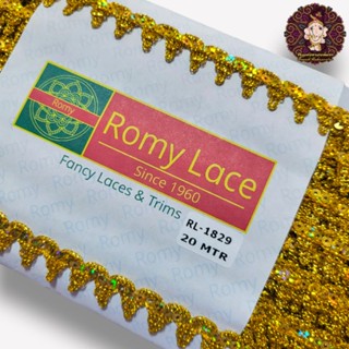 ดิ้นทอง Romy  No.1829 นำเข้าจากอินเดีย ความยาว 20 เมตร สำหรับตกแต่งงานบายศรี