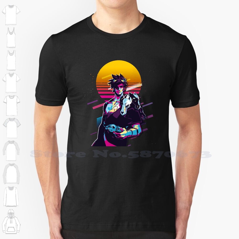 เสื้อยืดผ้าฝ้าย 100% Zagreus Hades Game (80S Retro) สีดําสีขาว Tshirt สําหรับชาย Zagreus Zagreus Had