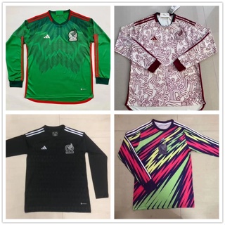 เสื้อกีฬาแขนยาว ลายทีมชาติฟุตบอล World Cup Mexico Stadium Away Fans 2022