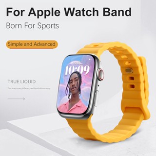 สายนาฬิกาข้อมือซิลิโคน สําหรับ Apple Watch Band 44 มม. 45 มม. 42 มม. 40 มม. 38 มม. 41 มม. iWatch 8 7 6 5 4 3 Ultra 49 มม.