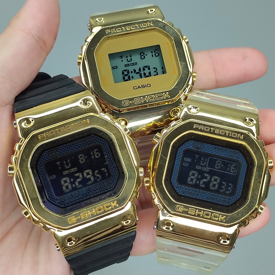 Casi0o G-SHOCK GM-5600 GMW-B5000 SERIAL STEEL BODY AUTO LIGHT นาฬิกากันน้ํา unisex fn943