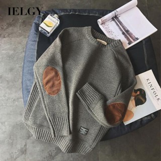 Ielgy เสื้อกันหนาว คอกลม แฟชั่นสําหรับผู้ชาย