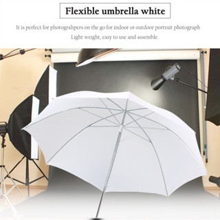 Lightweight 33in 83cm Pro Studio Photography Flash Translucent Soft Lambency Umbrella White Nylon Material Aluminum Shaf