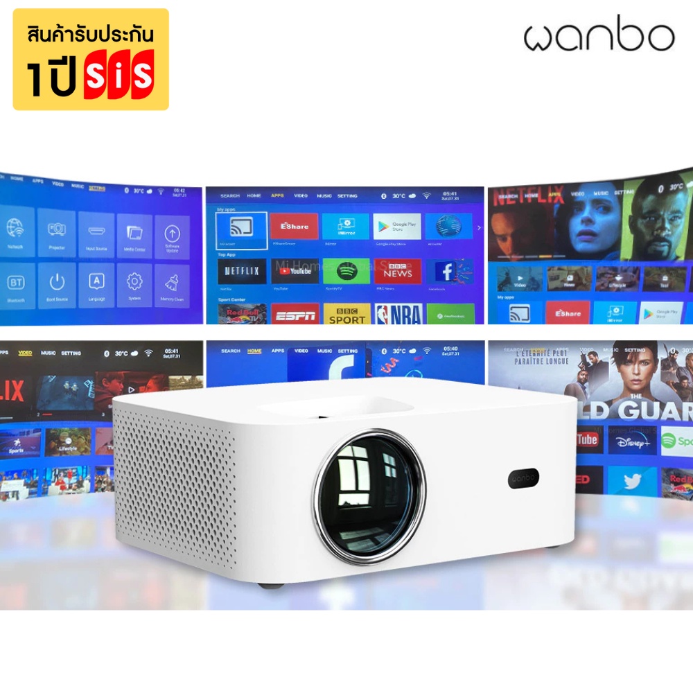 ใหม่ล่าสุด Wanbo X1 Pro มินิโปรเจคเตอร์ รองรับ Android 9.0