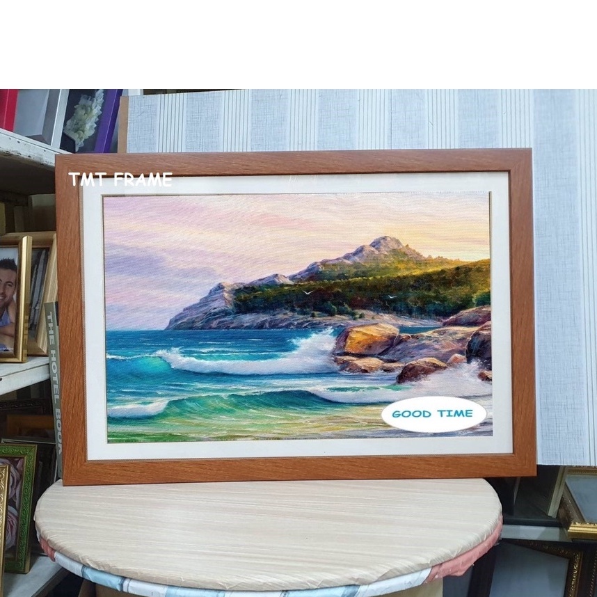 กรอบรูปแต่งบ้านพร้อมเม้า เปิดภาพเม้าท์ขนาดรูปภาพ 12x16" , 12x18" , A3(29.70x42ซม) , 13x19" + กระจกใสด้านหน้า+หูแขวนผนัง