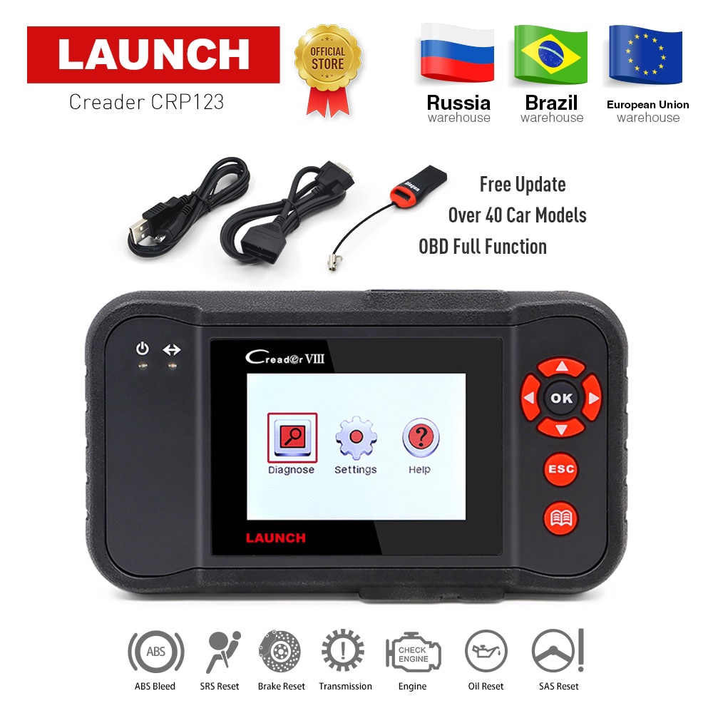 X431 Creader VIII เครื่องสแกนอ่านรหัส รองรับ ENG / AT / ABS / SRS + EPB SAS ฟังก์ชั่นรีเซ็ตน้ํามัน C