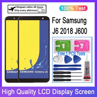 Oled แผงหน้าจอสัมผัสดิจิทัล LCD แบบเปลี่ยน สําหรับ Samsung Galaxy J6 2018 J600 J600F