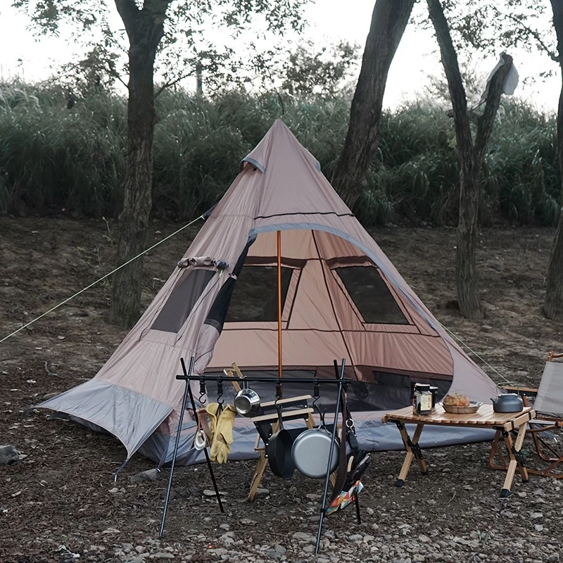 เต็นท์พีระมิด 3-4 คน เต็นท์ตั้งแคมป์ผ้าอ๊อกฟอร์ด กันแดดกันฝน thumbnail 4
