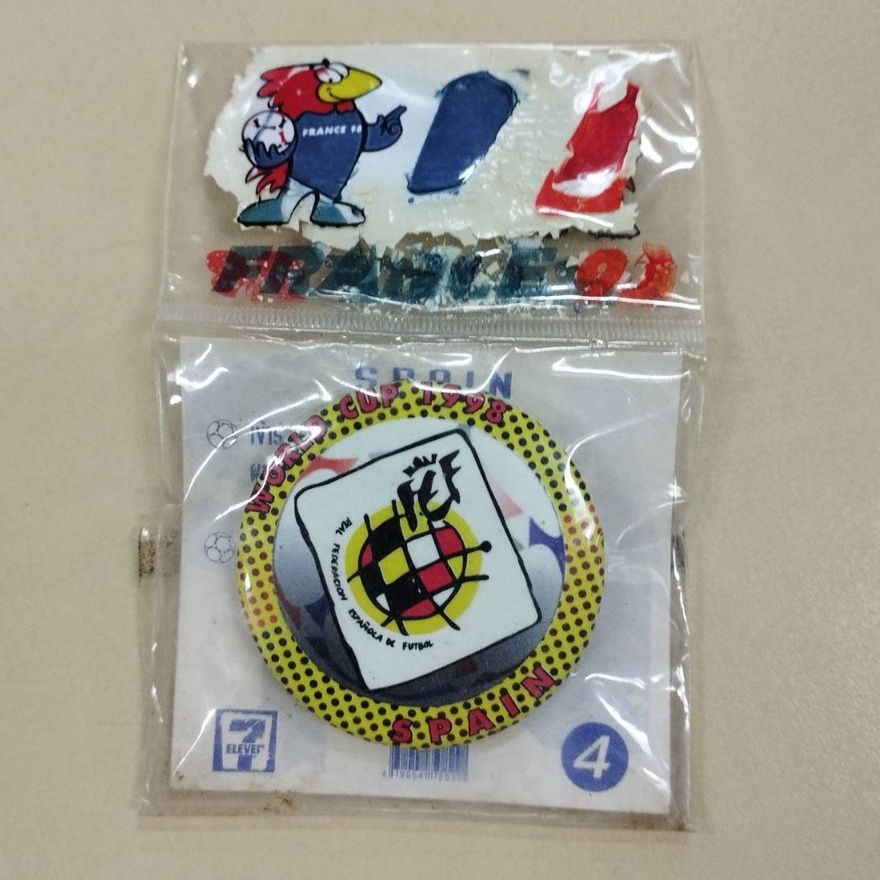 เข็มกลัดที่ระลึกฟุตบอลโลก France 98 - WORLD CUP 1998 - SPAIN (สเปน)/ของสะสม ได้จากเซเว่น ปี ค.ศ. 199