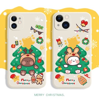 Christmas Tree Rabbit เคสไอโฟน for 14พลัส iPhone 11 pro max เคส 14 plus case 12 13 14 pro X Xr Xs couple cover 7 8 plus